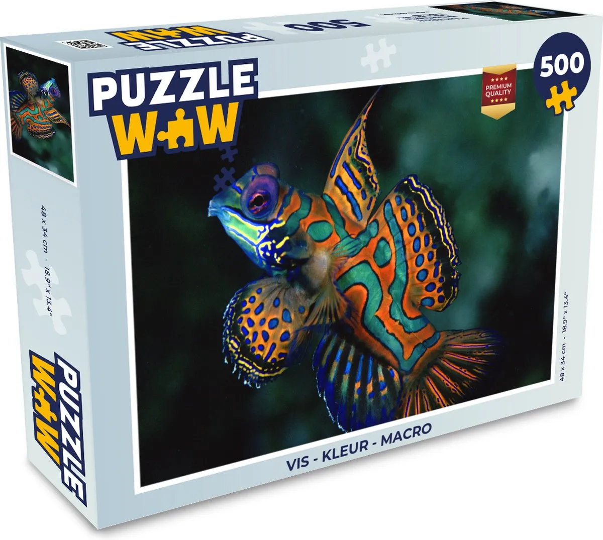 PuzzleWow Vis Macro Legpuzzel 500 Stuks