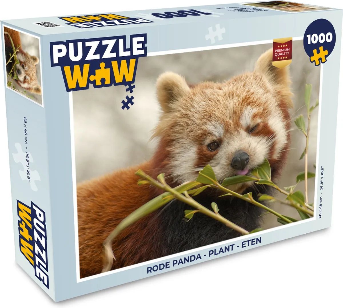 PuzzleWow Rode Panda Legpuzzel 1000 Stuks