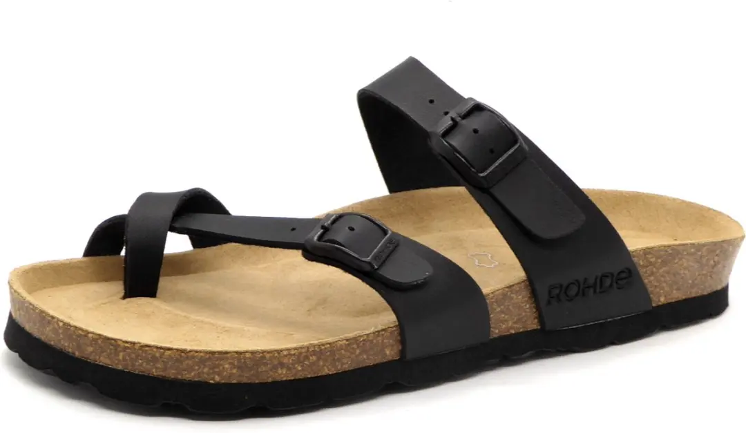 Rohde Teenslippers zacht voetbed Zwart