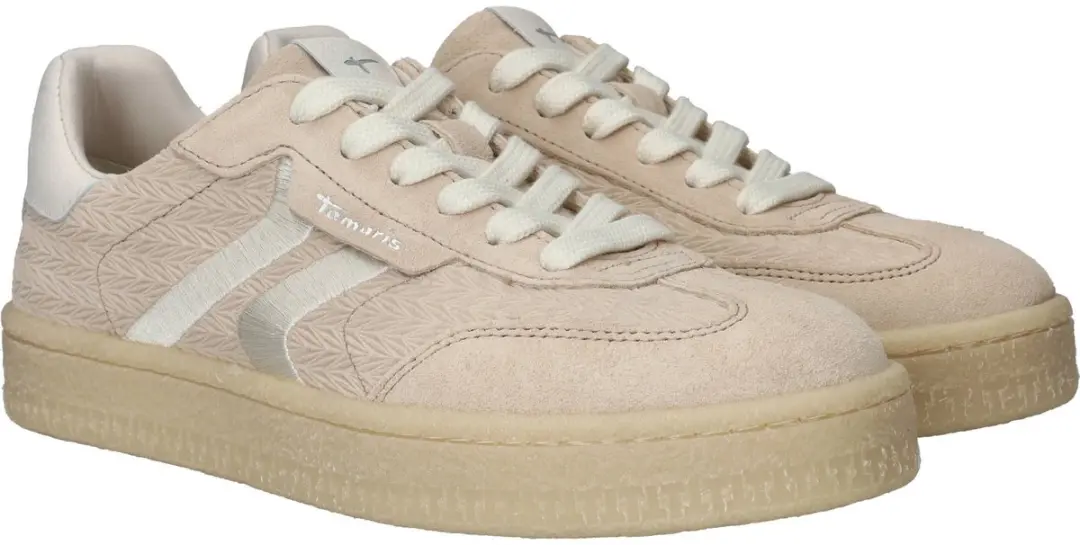 Tamaris Sneakers Laag Beige Suede - afbeelding 4 van 6