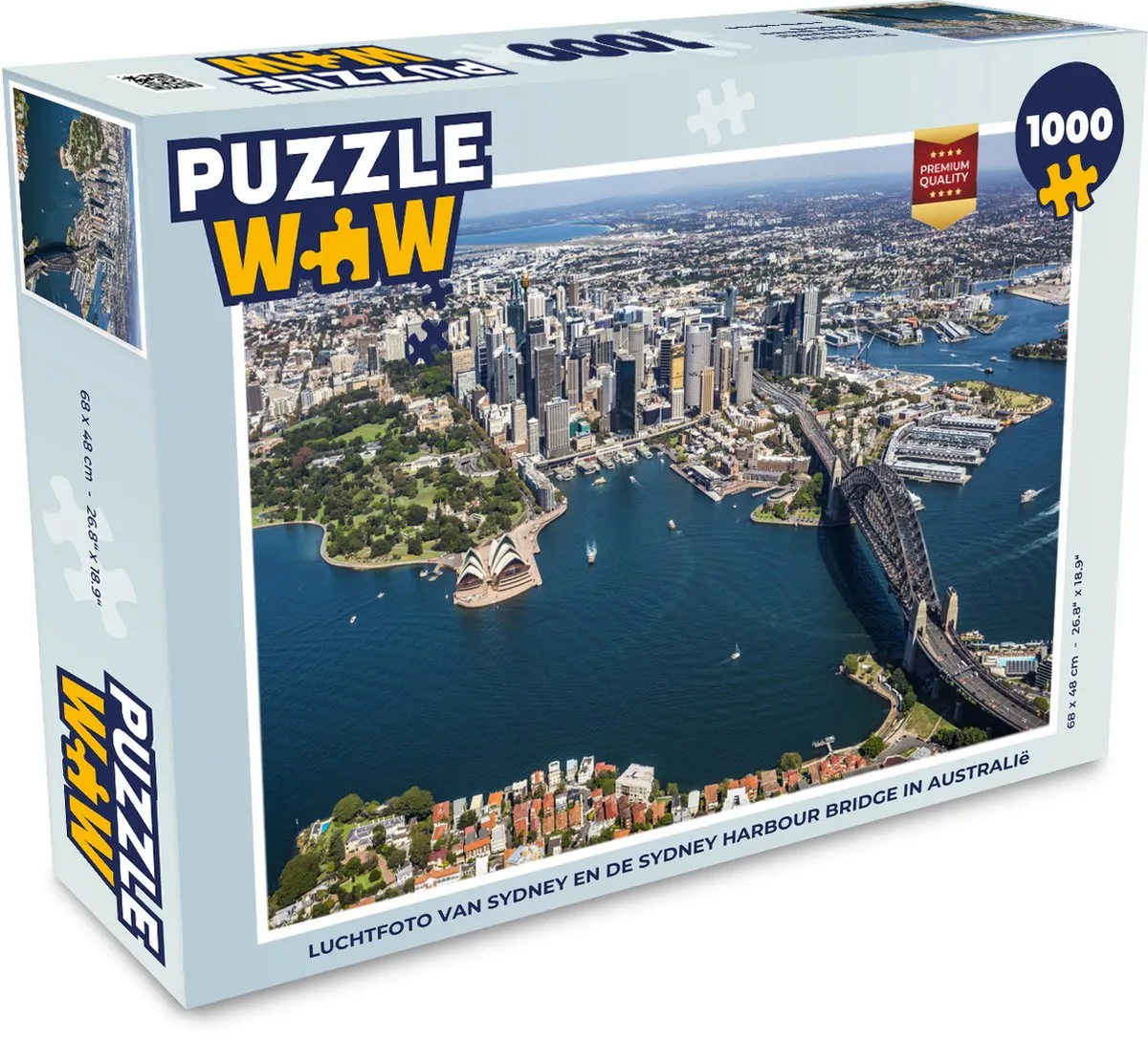 PuzzleWow Sydney Harbour Bridge Legpuzzel 1000 Stuks - Multicolor