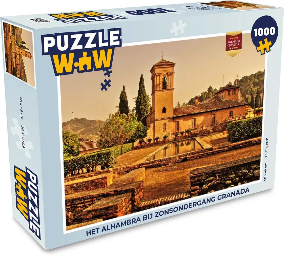 PuzzleWow Het Alhambra bij zonsondergang Granada