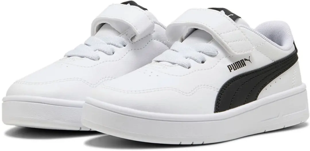 PUMA Court Lally AC PS Sneakers Junior - Wit/Zwart - afbeelding 2 van 6