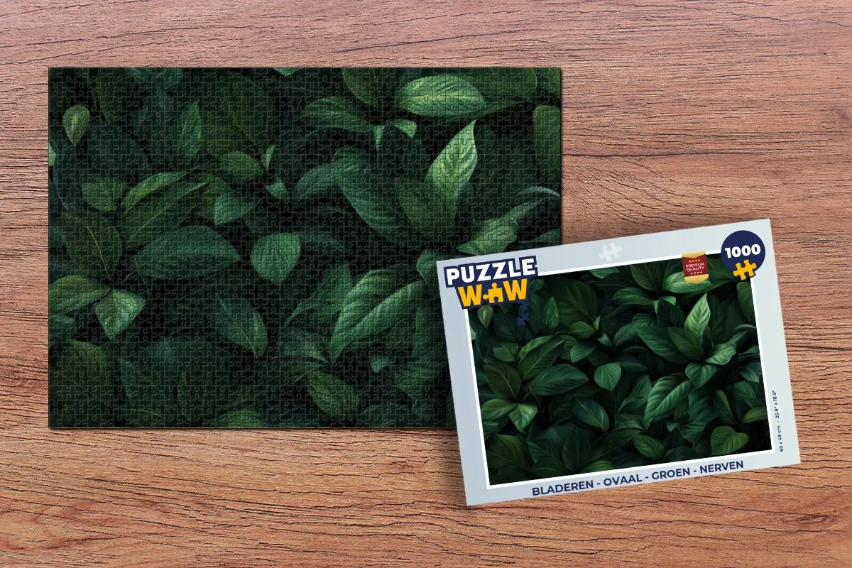 PuzzleWow Bladeren Puzzel 1000 Stuks - Groen