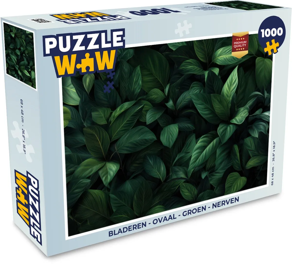 PuzzleWow Bladeren Puzzel 1000 Stuks - Groen