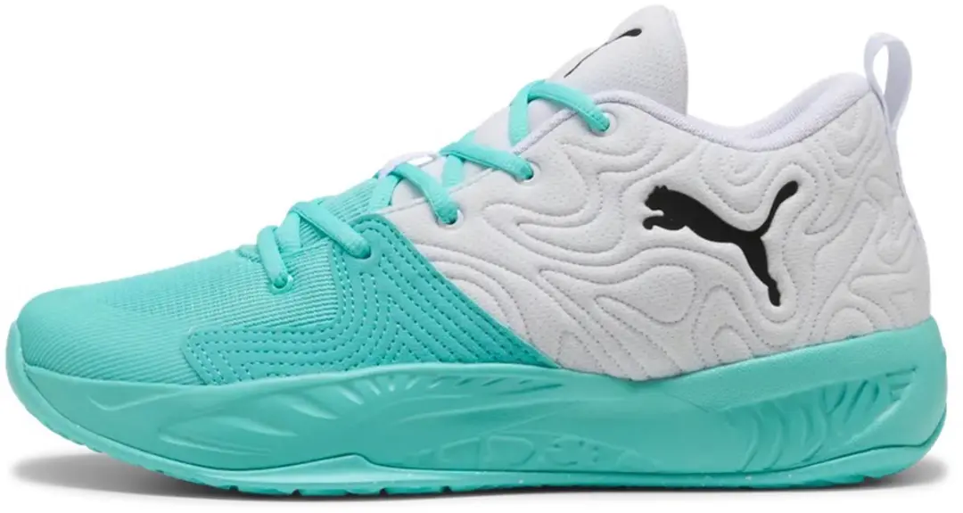 PUMA Court Pro 3 Mid Basketbalschoenen - Wit/Zwart - afbeelding 3 van 6