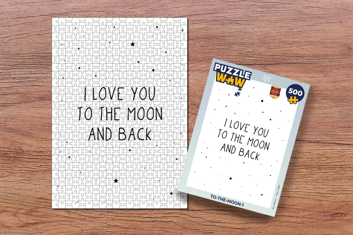 PuzzleWow Quotes I Love You To The Moon And Back Legpuzzel 500 Stuks - Multicolor