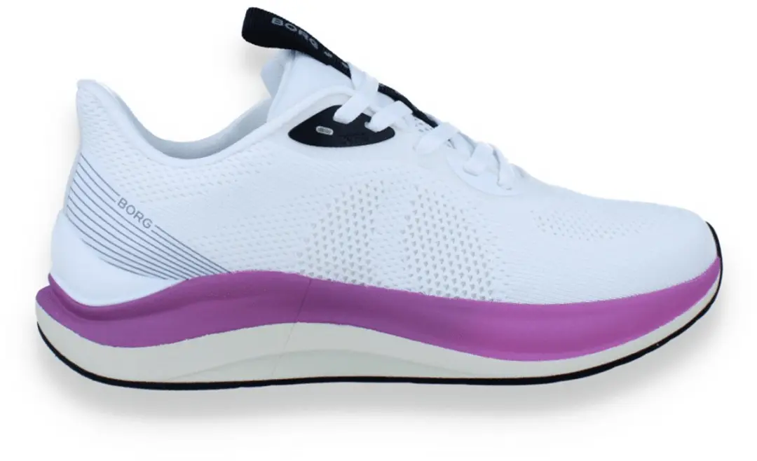 Bjorn Borg Dames Sneaker Ace Knt White-pink Fade