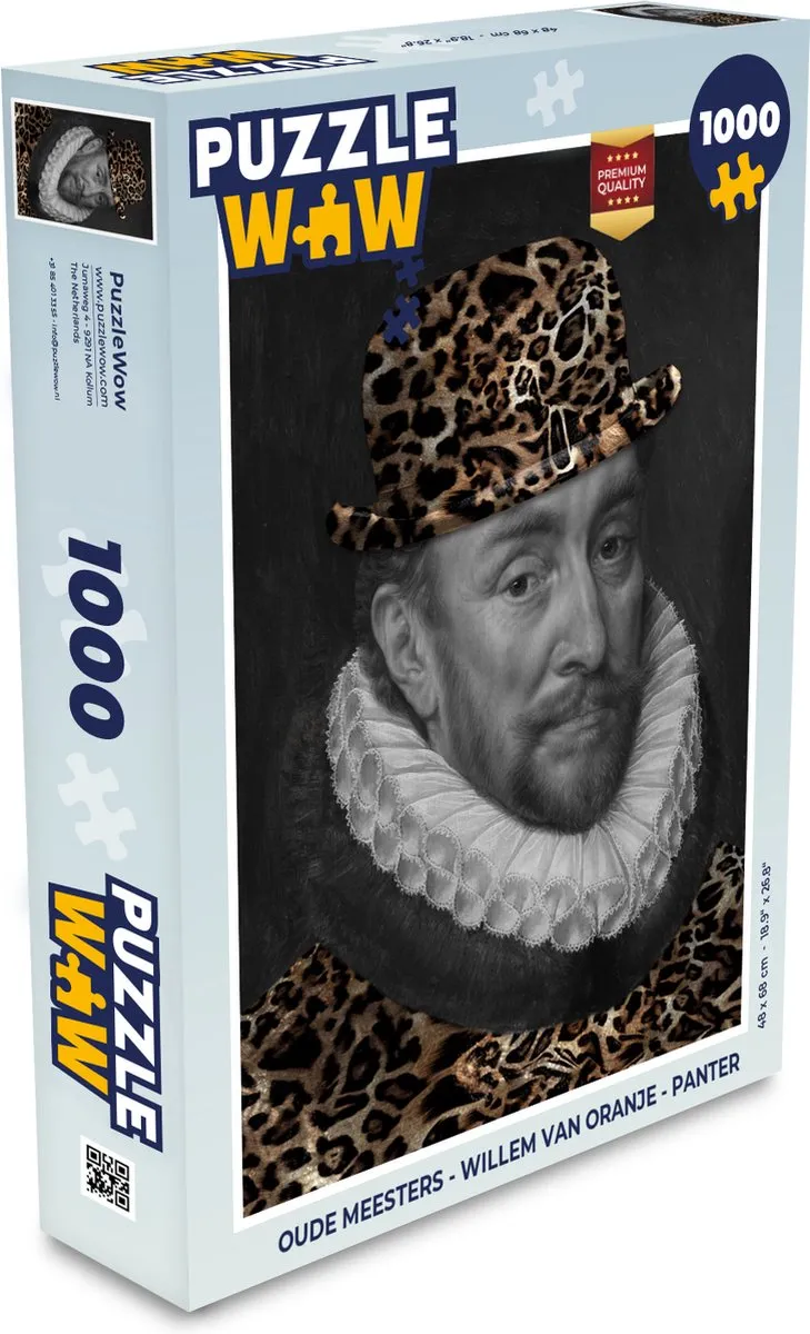 PuzzleWow Willem van Oranje Legpuzzel 1000 Stuks - Multicolor