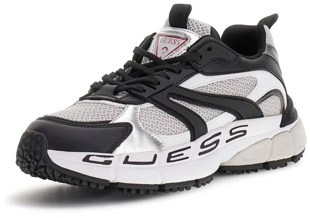 Guess Bevalli Damestrainers FLFBVL-ELE12 - 39 - Wit/Zilver/Zwart - afbeelding 2 van 6