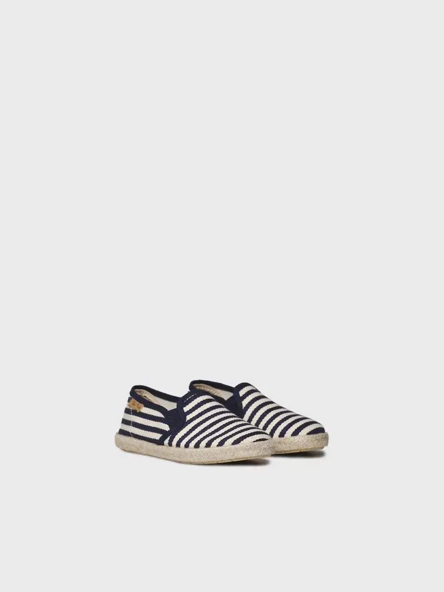 Gestreepte katoenen espadrilles voor kinderen