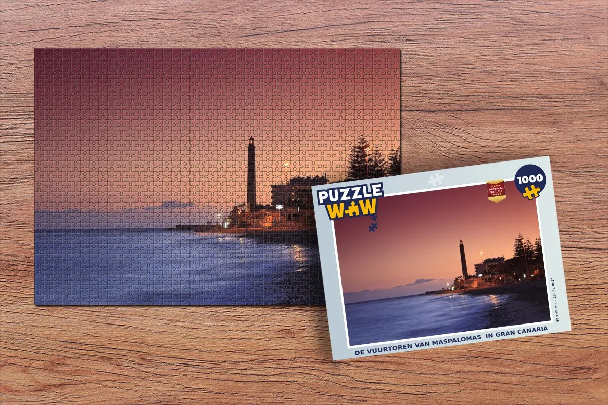 PuzzleWow De Vuurtoren van Maspalomas Legpuzzel 1000 Stuks - Multicolor