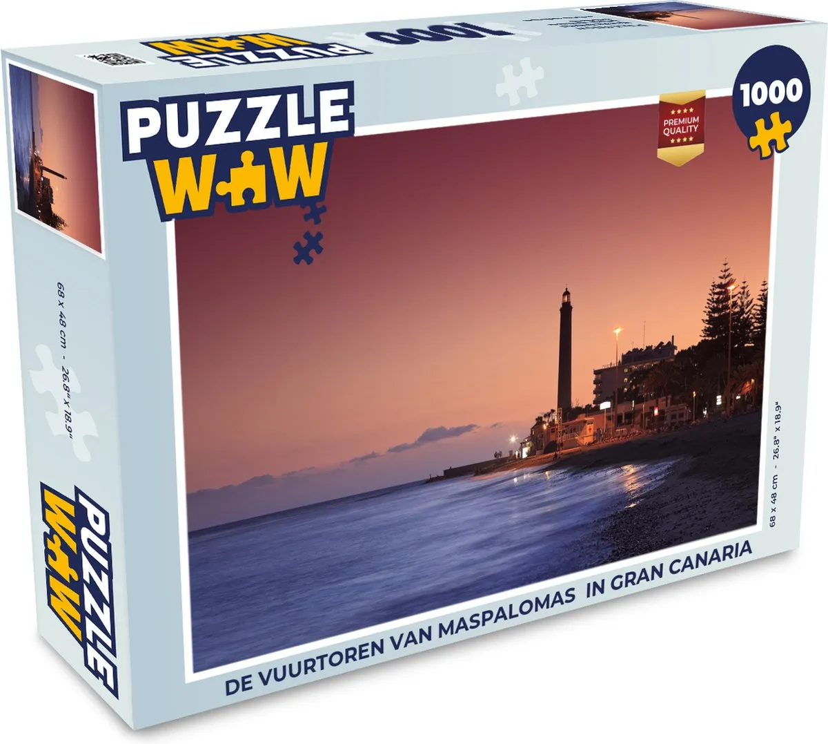 PuzzleWow De Vuurtoren van Maspalomas Legpuzzel 1000 Stuks - Multicolor