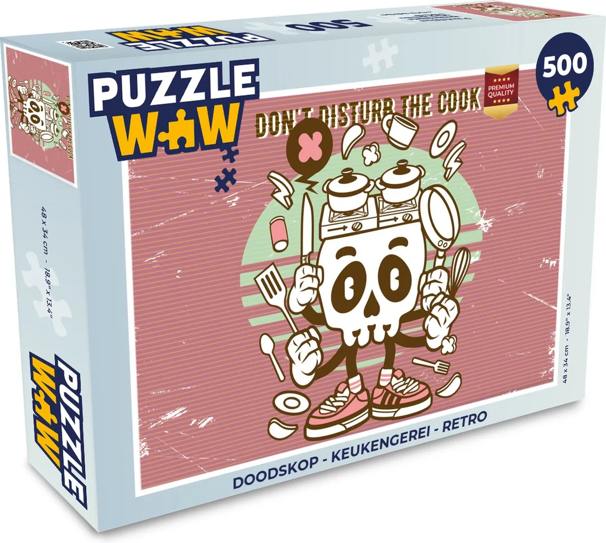 PuzzleWow Doodskop Legpuzzel 500 Stuks - Multicolor