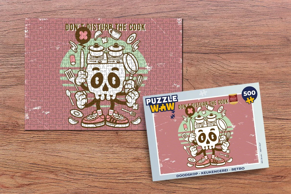 PuzzleWow Doodskop Legpuzzel 500 Stuks - Multicolor