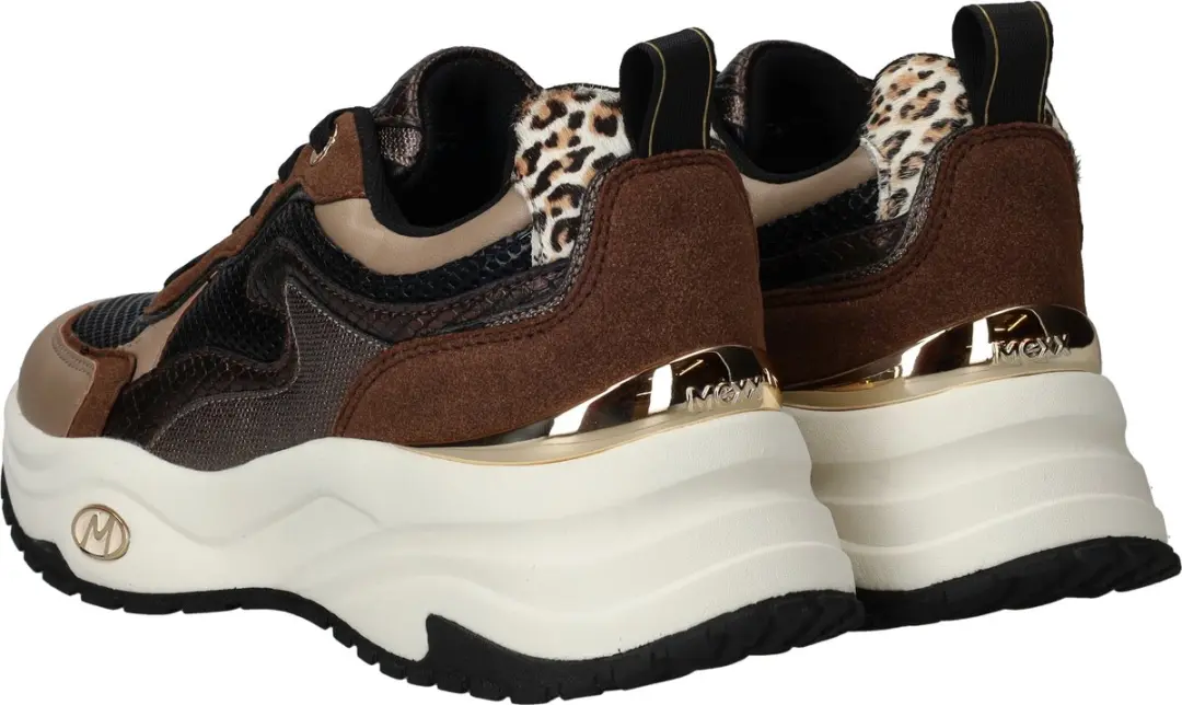 Mexx Sneaker Palma Ora - Taupe/Zwart - Maat 42 - afbeelding 6 van 6