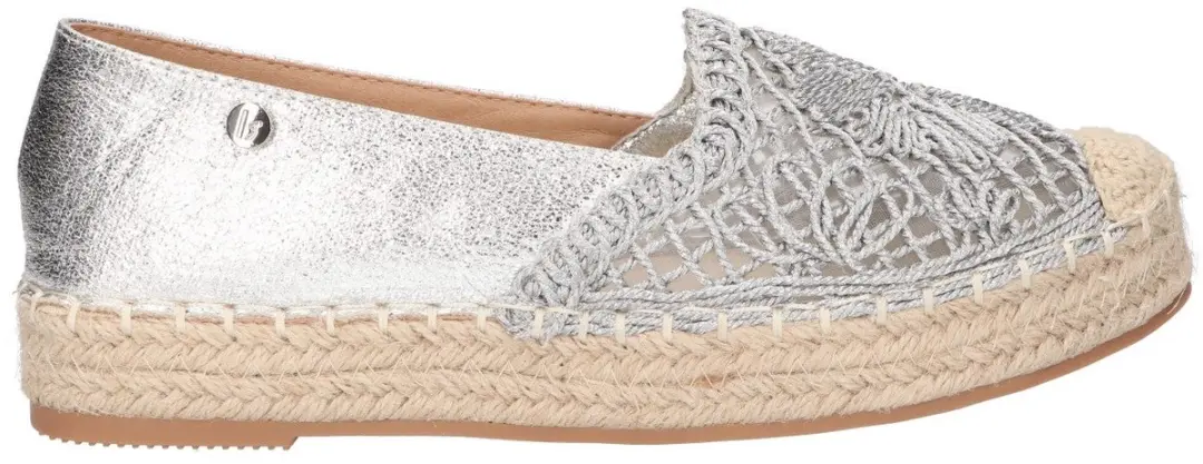 La Strada Espadrille Zilver Textiel