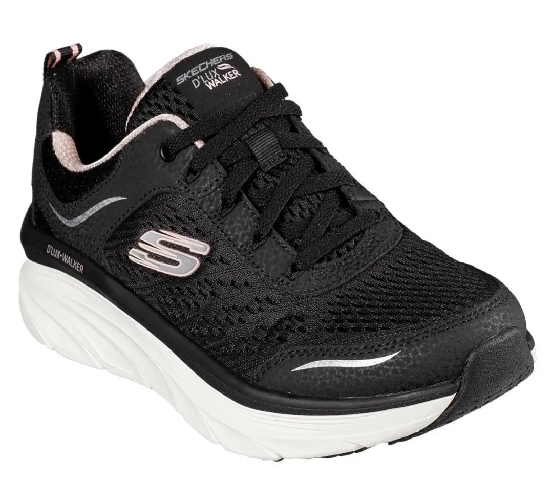 Skechers D’Lux Walker Infinite Motion 149023-BKPK Sneakers - 37 - Zwart/roze - afbeelding 4 van 6
