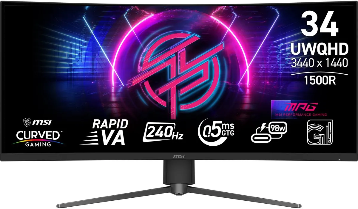 MSI MPG 346CQRF X24 QHD Ultrawide Gaming Monitor 240Hz