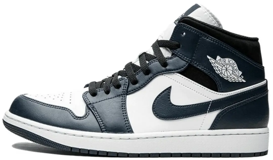 Nike Air Jordan 1 Mid, Armory Navy/White-Black, 554724 411, EUR 45.5