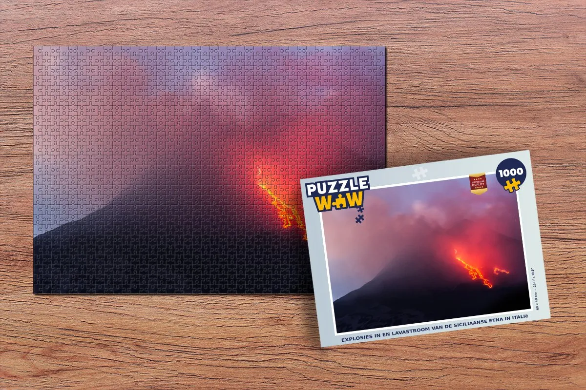 PuzzleWow Legpuzzel Siciliaanse Etna 1000 Stuks - Multicolor