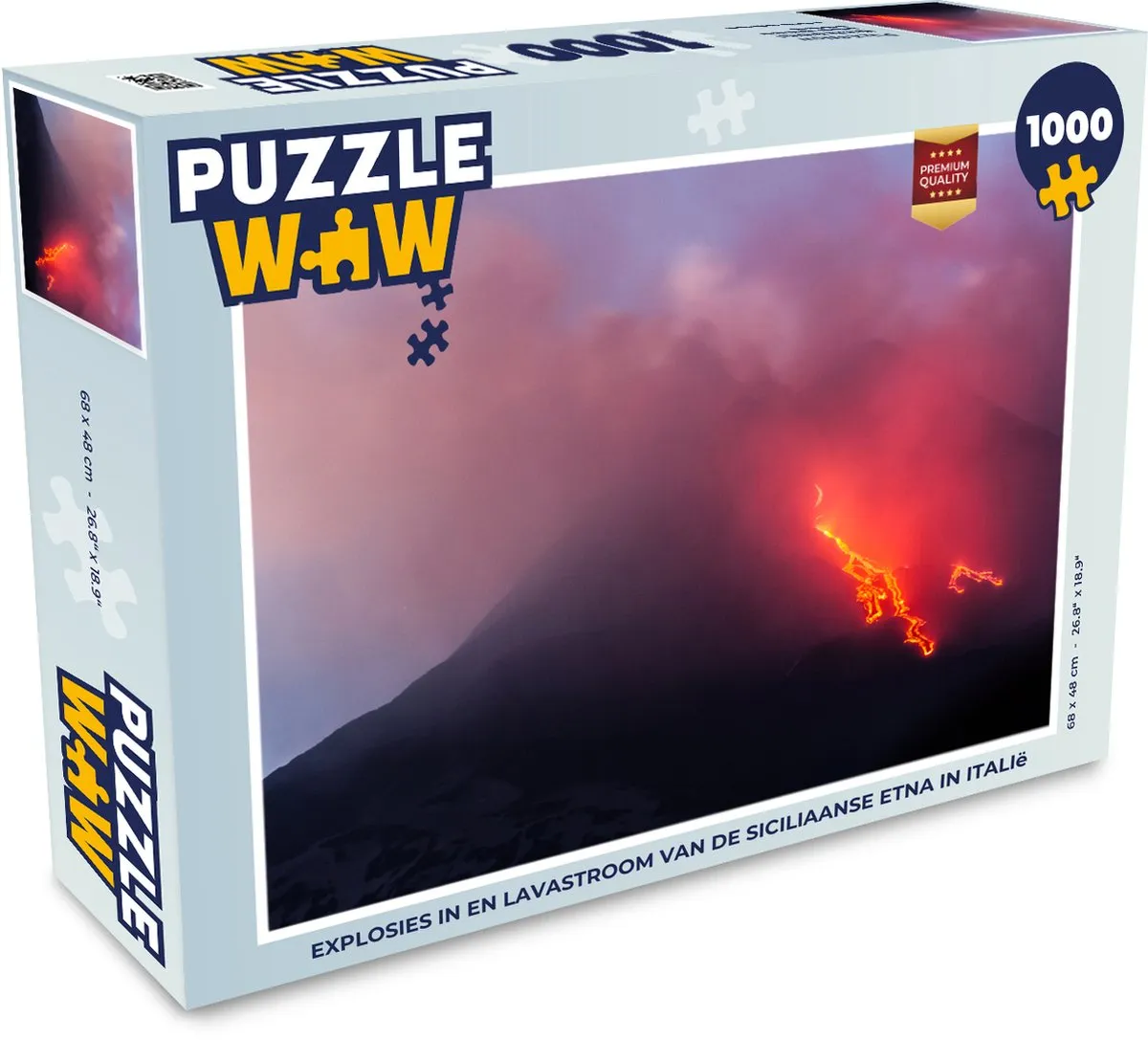 PuzzleWow Legpuzzel Siciliaanse Etna 1000 Stuks - Multicolor