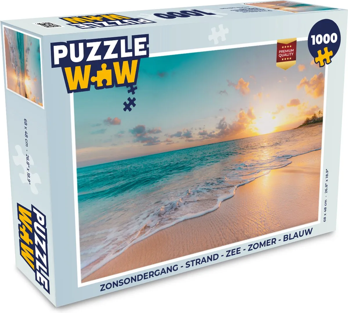 PuzzleWow Zonsondergang Legpuzzel 1000 Stuks - Multicolor