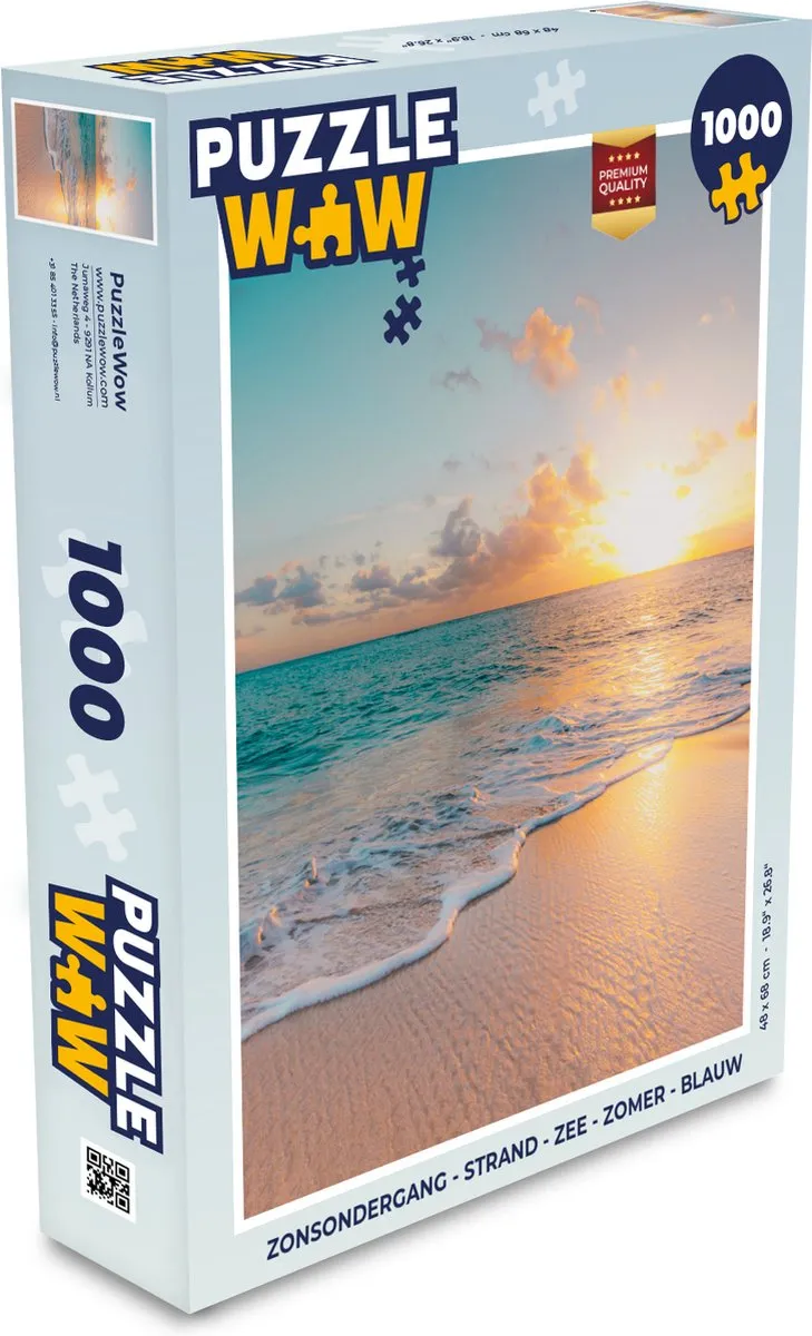 PuzzleWow Zonsondergang Legpuzzel 1000 Stuks - Multicolor