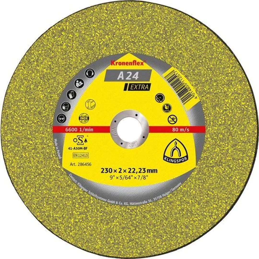 KLINGSPOR Doorslijpschijf A 24 Extra Ø 115 x 2,5 mm gekropt