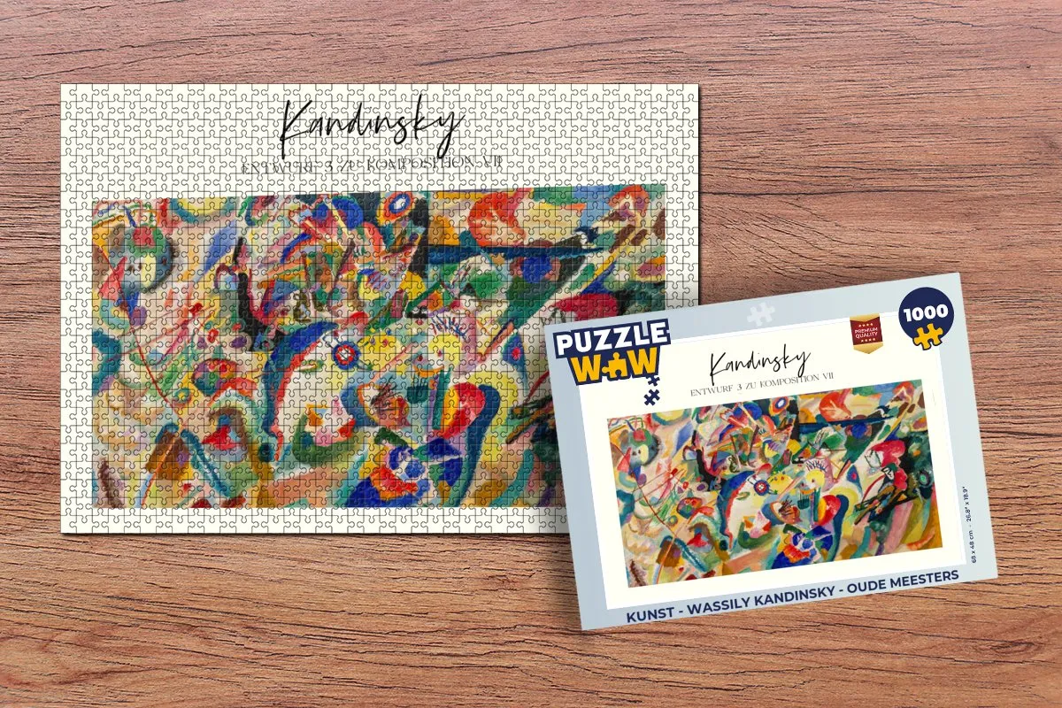 PuzzleWow Wassily Kandinsky Oude Meesters Legpuzzel 1000 Stuks - Multicolor