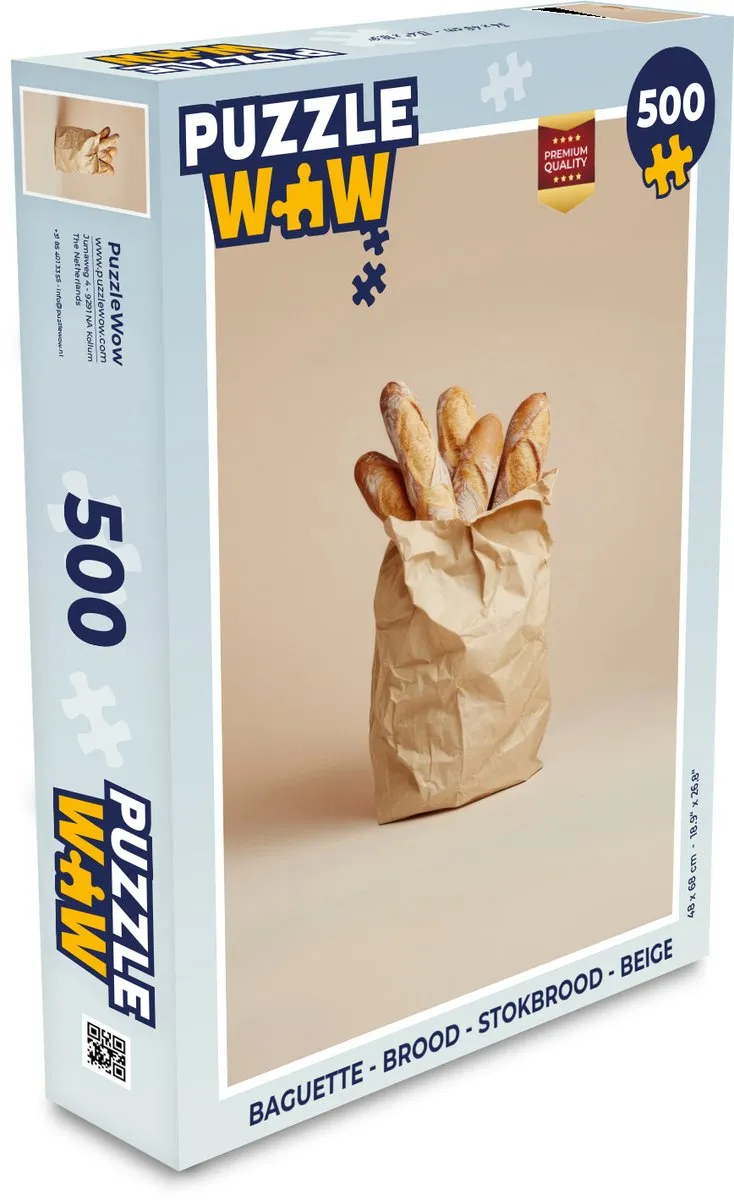 PuzzleWow Baguette Legpuzzel 500 Stuks