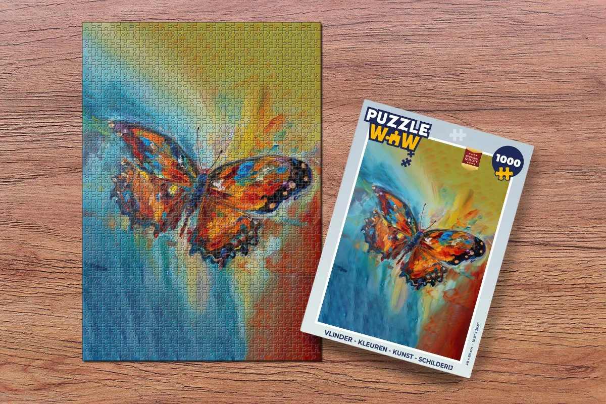 PuzzleWow Vlinder Puzzel 1000 Stuks - Multicolor