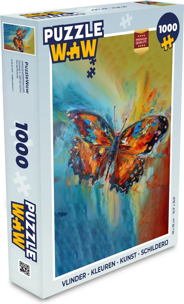 PuzzleWow Vlinder Puzzel 1000 Stuks