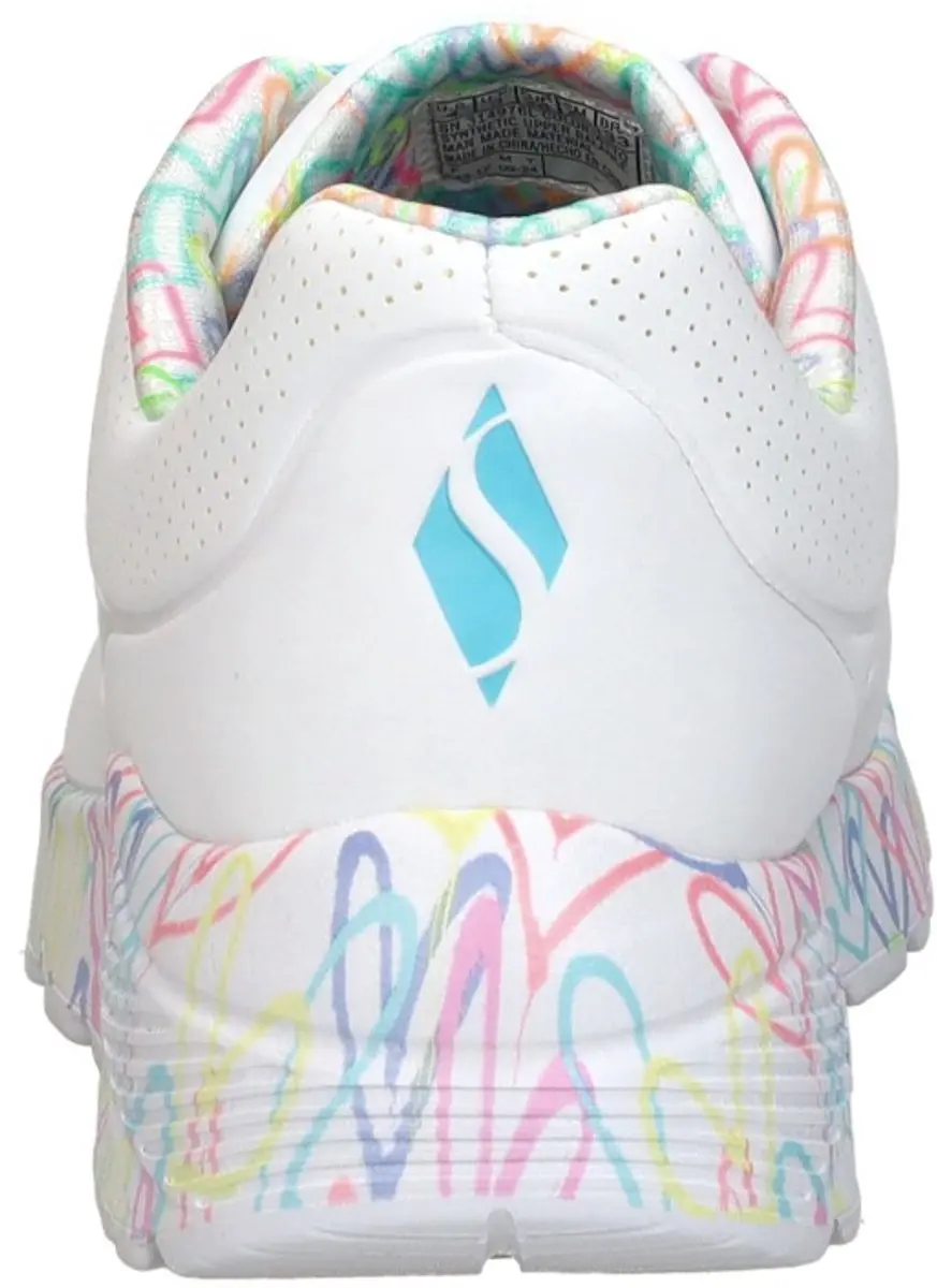 Skechers UNO LITE Meisjes Sneakers 314976L-WPTQ - Wit - afbeelding 6 van 6