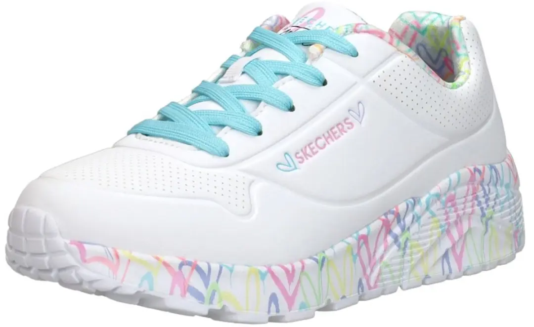 Skechers UNO LITE Meisjes Sneakers 314976L-WPTQ - Wit - afbeelding 4 van 6