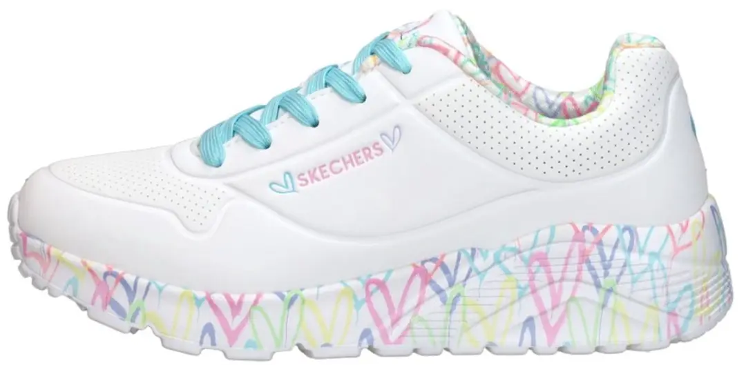 Skechers UNO LITE Meisjes Sneakers 314976L-WPTQ - Wit - afbeelding 2 van 6