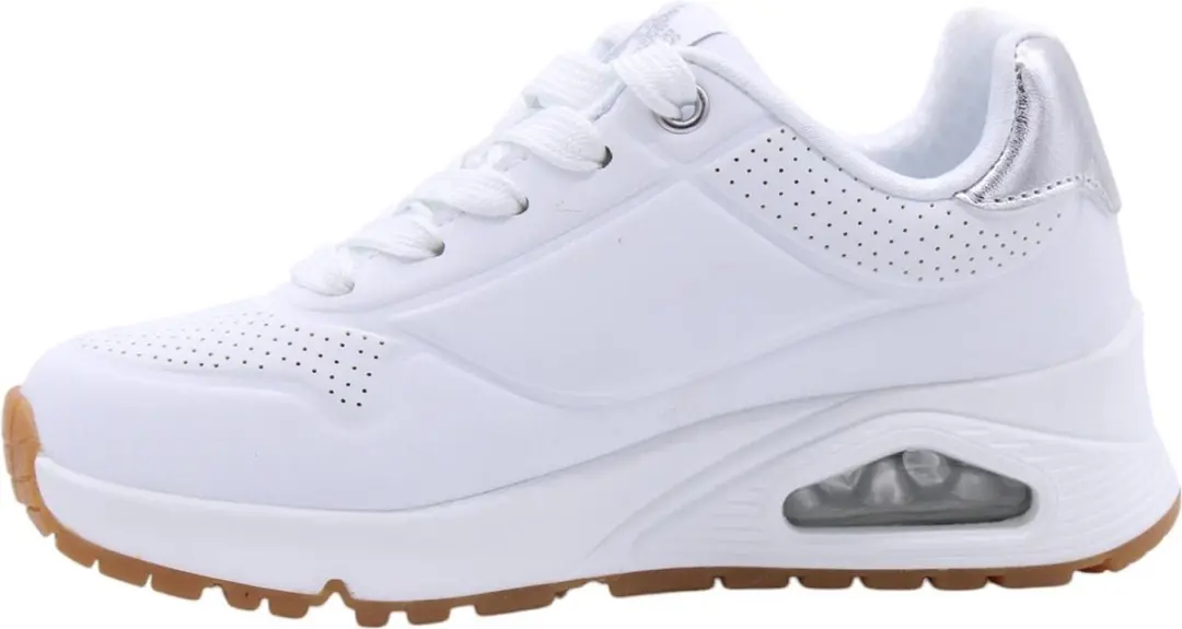 Skechers Uno Gen1 Shimmer Away Sneakers 310545L - Wit/Zilver - afbeelding 6 van 6