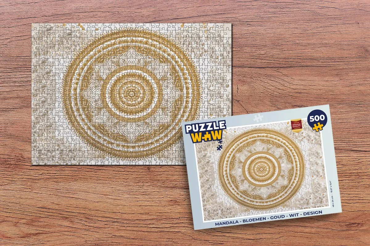 PuzzleWow Mandala Bloemen Legpuzzel 500 Stuks - Multicolor