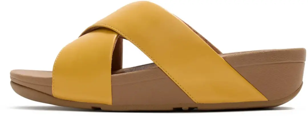 FitFlop Lulu Cross Slide Sandals Leather Dames Sandalen