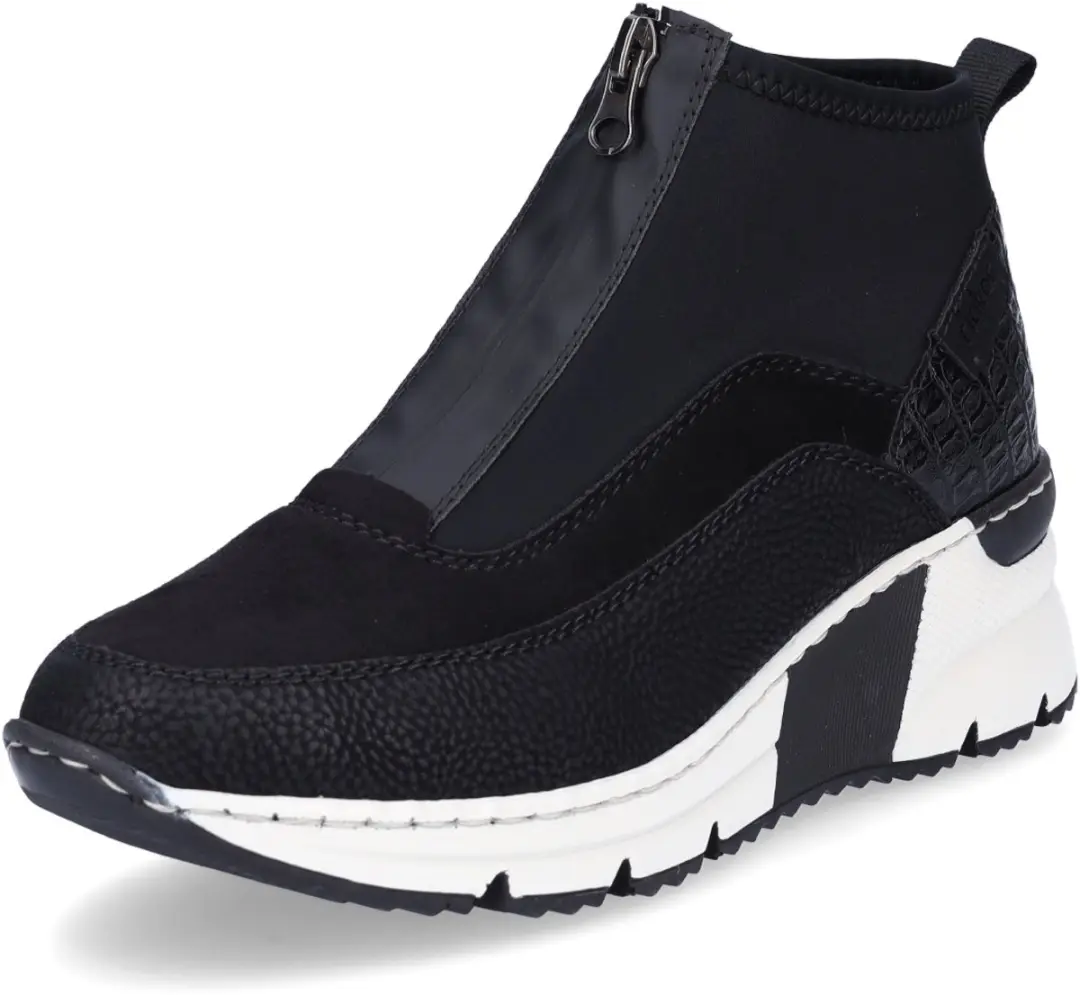 Rieker dames slip-on sportschoenen zwart