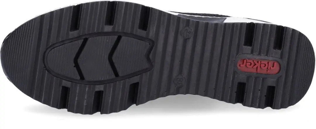 Rieker Dames Slip-on Sportschoenen - 41 - Zwart - afbeelding 4 van 6