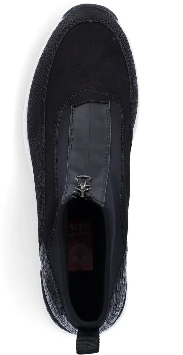 Rieker Dames Slip-on Sportschoenen - 41 - Zwart - afbeelding 3 van 6