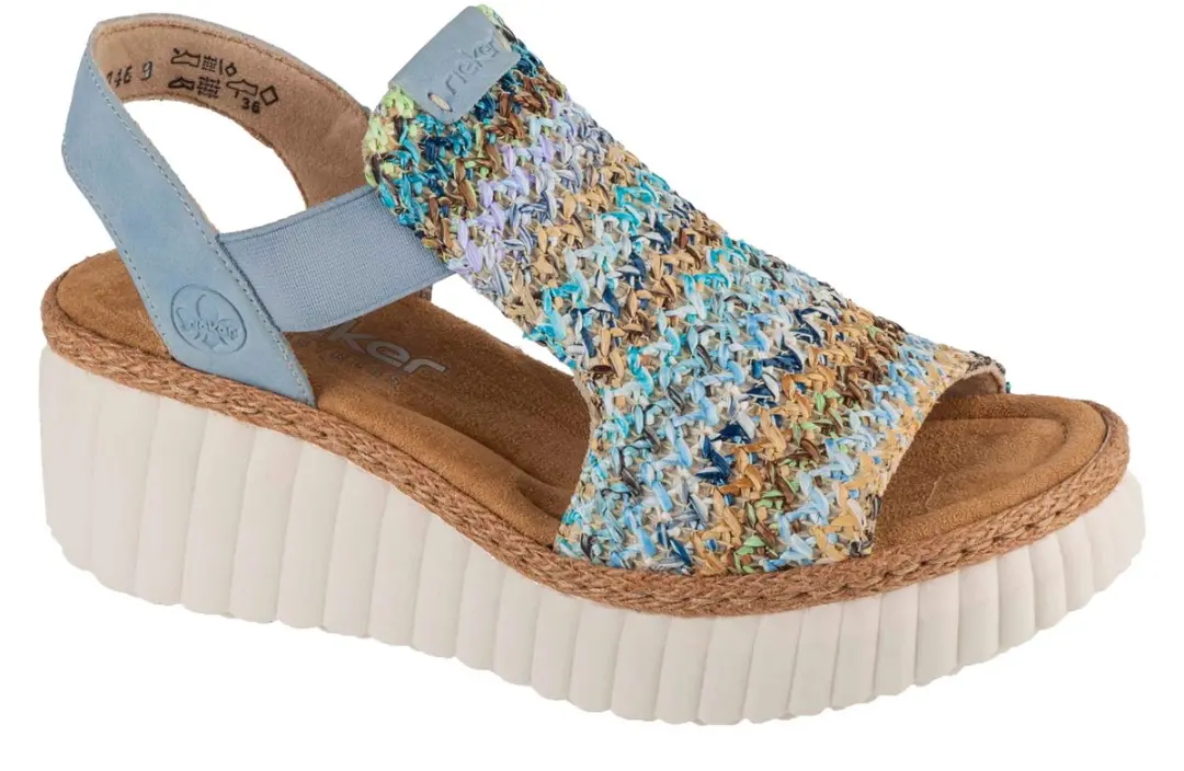 Rieker Sandals 69172, Vrouwen, Blauw, Sandalen, maat: 39
