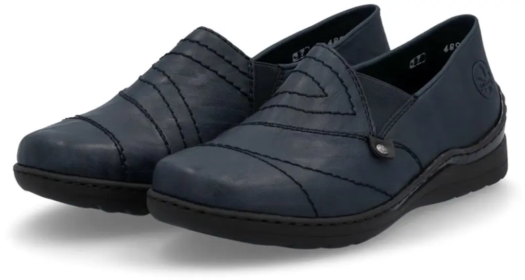 Rieker Dames Loafer Comfort Extra Breed 48961-14 Blauw