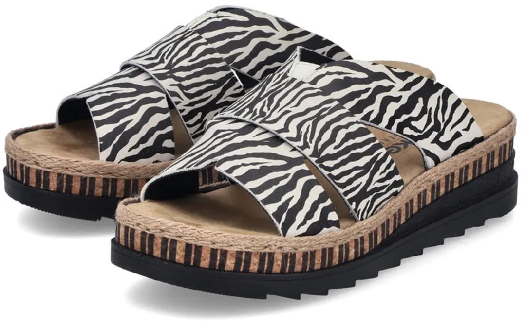 Rieker Women's Wedge Heel Mules, V7989-91 Multi