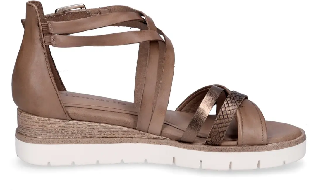 Tamaris Sandalen Plat Sandalen Plat - Cognac - Maat 37 - afbeelding 2 van 6