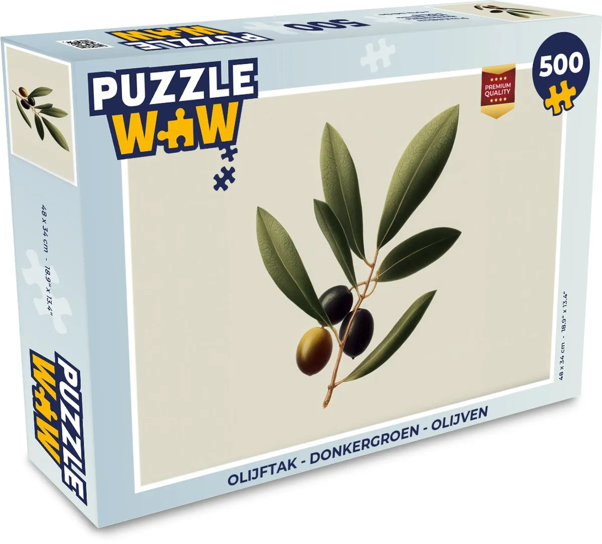 PuzzleWow Olijftak Legpuzzel 500 Stuks - Donkergroen