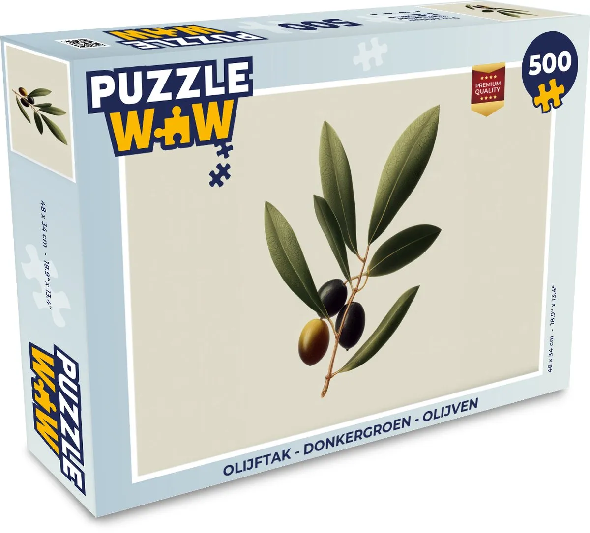 PuzzleWow Olijftak Legpuzzel 500 Stuks - Donkergroen