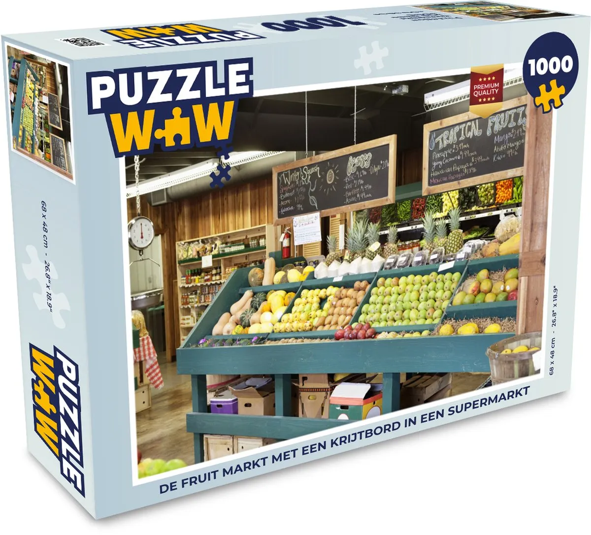 PuzzleWow Fruit Puzzel 1000 Stuks - Multicolor