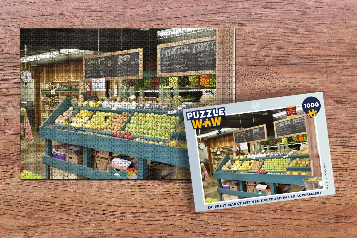 PuzzleWow Fruit Puzzel 1000 Stuks - Multicolor